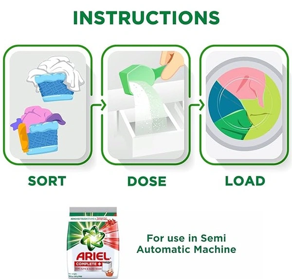 Ariel Complete+ Detergent Washing Powder, 500gm