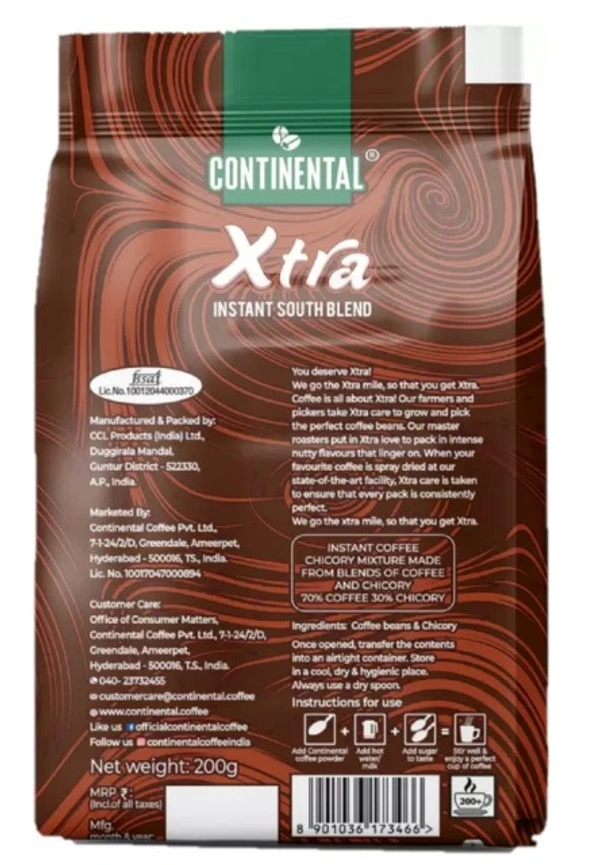 Continental Xtra Instant South Blend Coffee , 200gm