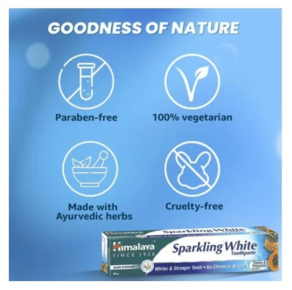 Himalaya Sparkling White Toothpaste, Gum expert - 80gm
