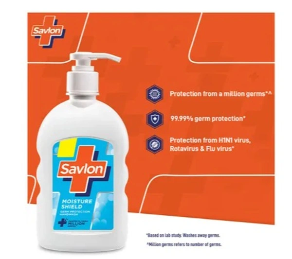 Savlon Moisture Shield Handwash, 200ml( Free Refill pack - 175ml)
