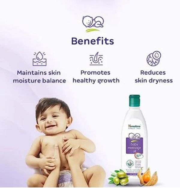Himalaya Baby Massage Oil with Olive Oil, Winter Cherry, 200ml