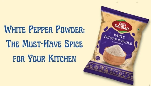 Desi Darbar White Pepper Powder (Compounded), 100gm