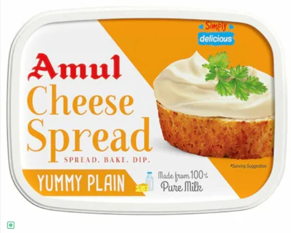 Amul Cheese Spread, Yummy Plain, 200gm