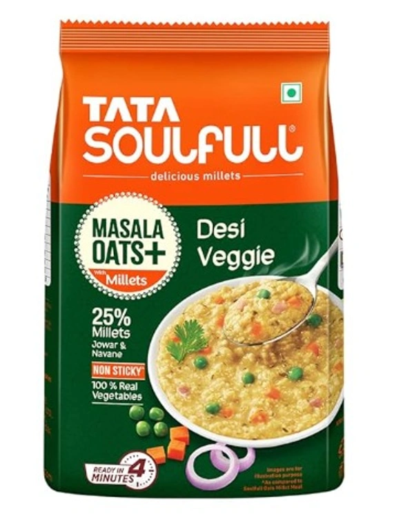 Tata Soulfull Masala Oats+ Desi Veggie - 500gm