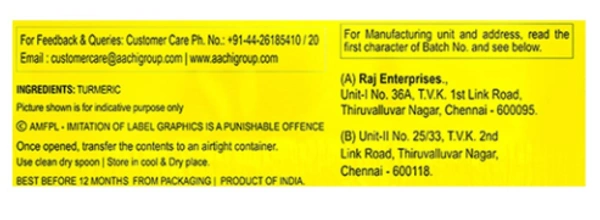 Aachi Turmeric Powder - 100gm