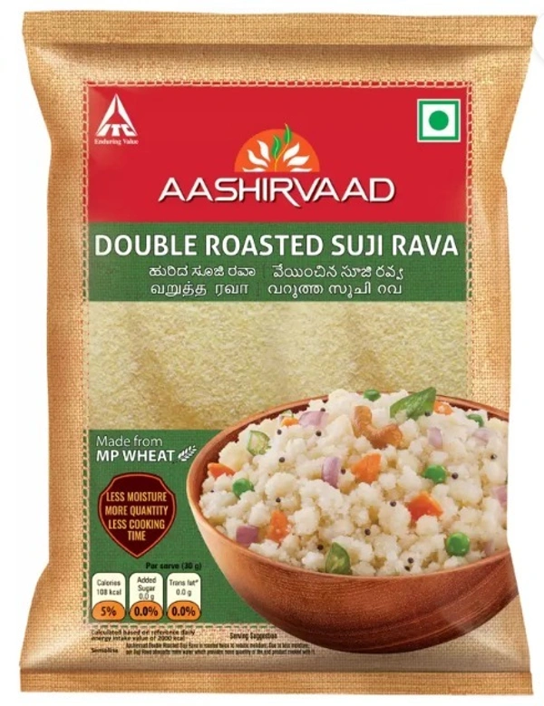 Aashirvaad Double roasted Suji Rava-500gm