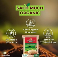 Aashirvaad Organic Whole Wheat Atta,0% Maida|100% Atta-1kg