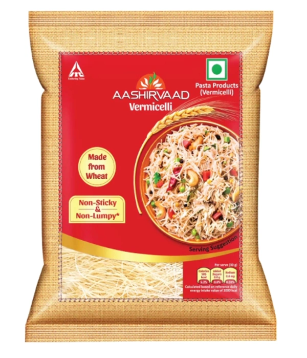 Aashirvaad Vermicelli, Non-Sticky & Non-Lumpy, Non-Roasted - 400gm