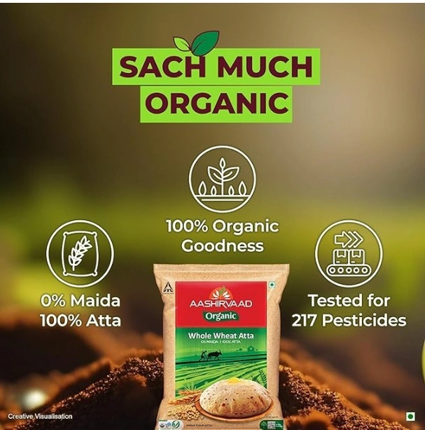 Aashirvaad Organic Whole Wheat Atta-5kg