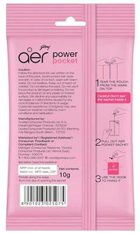 Aer Godrej Power Pocket bathroom Fragrance, Rose Fresh Blossom, Upto 30 days
