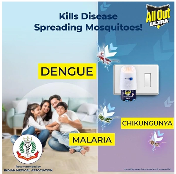 All Out Ultra Floral,Kills Dengue, Malaria & Chikungunya-45ml