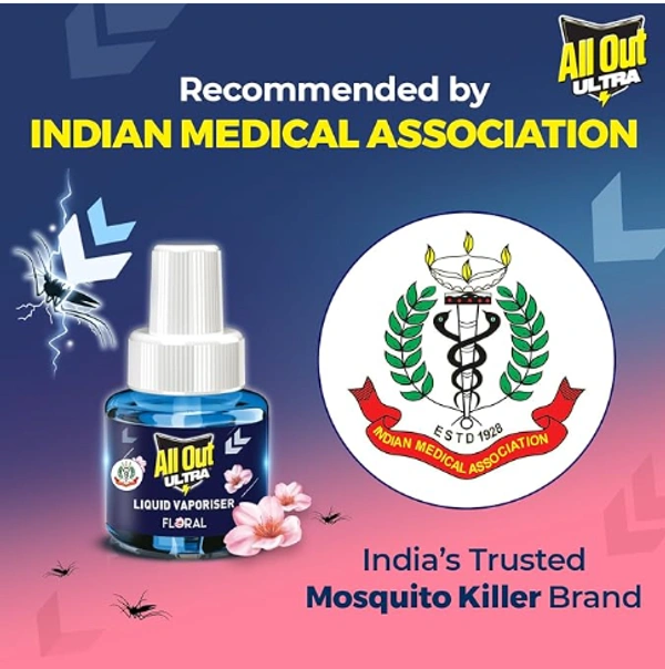 All Out Ultra Floral,Kills Dengue, Malaria & Chikungunya-45ml