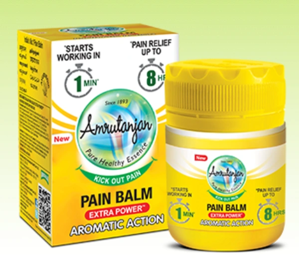 Amruthanjan Pain Balm, Extra Power, Headache & Cold-25gm