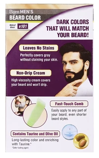 Bigen Mens Beard Color,Natural Black,B101-40gm