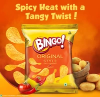 Bingo Original Potato Chips-Chilli Charged Tomato - 23gm