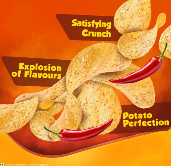 Bingo Original Potato Chips-Chilli Charged Tomato - 23gm