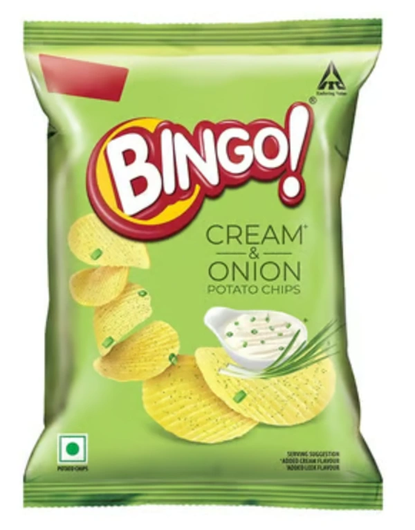 Bingo Original Style Cream & Onion Sprinkled, Potato Chips-50gm