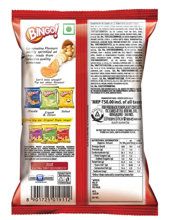 Bingo Tomato Potato Chips-24gm