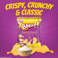Bingo Potato Chips Salted - Salt Sprinkled - 43gm