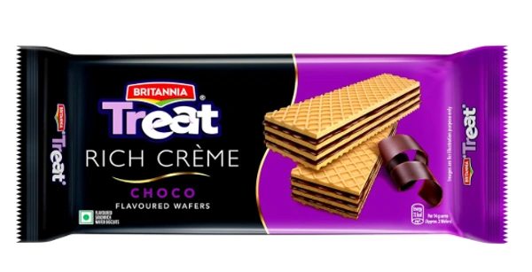 Britannia Treat Creme Wafers Chocolate - 60gm