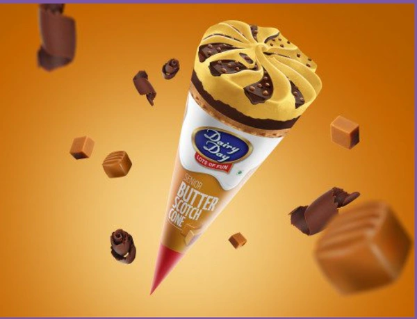 Dairy Day Senior Buterscotch Cone Ice Cream-120ml