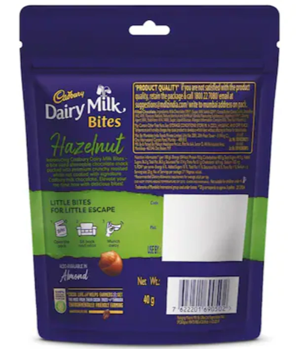 Cadbury Dairy Milk Bites Hazelnut-40gm