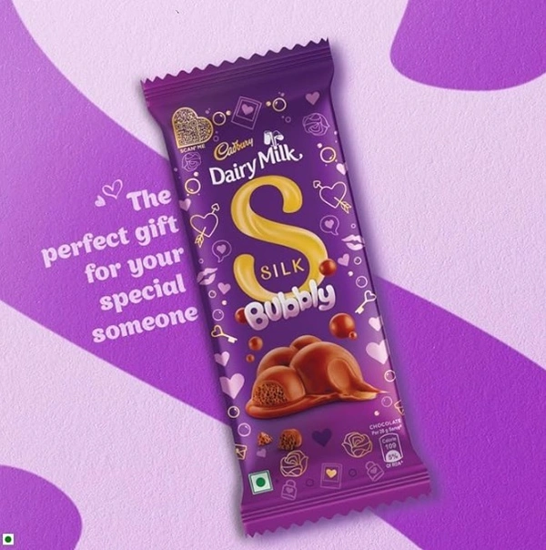 Cadbury Dairy Milk Silk Bubbly Chocolate-50gm