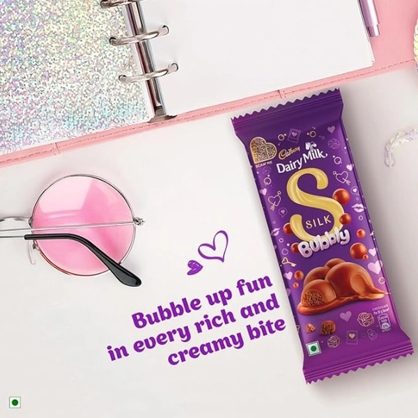 Cadbury Dairy Milk Silk Bubbly Chocolate-50gm