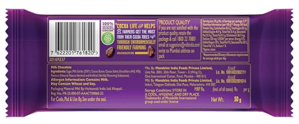 Cadbury Dairy Milk Silk Bubbly Chocolate-50gm