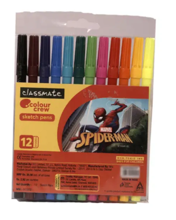 Classmate Colour Crew, Sketch Pens-12 Shades