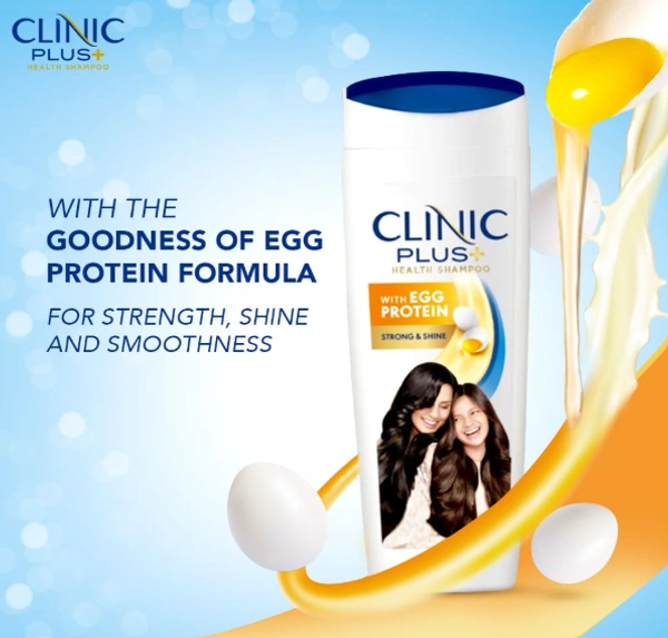 Clinic Plus+ Health Shampoo with Egg Protein Strength & Shine - 355ml