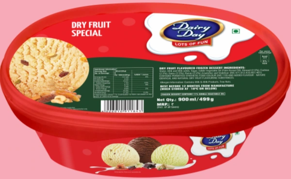 Dairy Day Tub Dry Fruit Special - 900ml