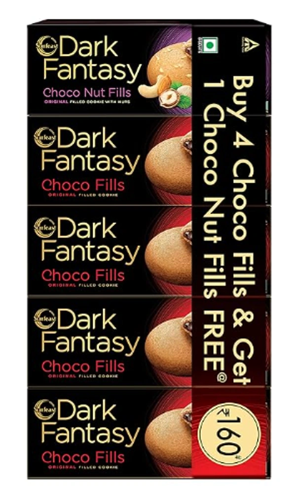 Dark Fantasy Choco Fills, Buy 4 Choco Fills & Get 1 Choco Nut Fills Free, 1pc