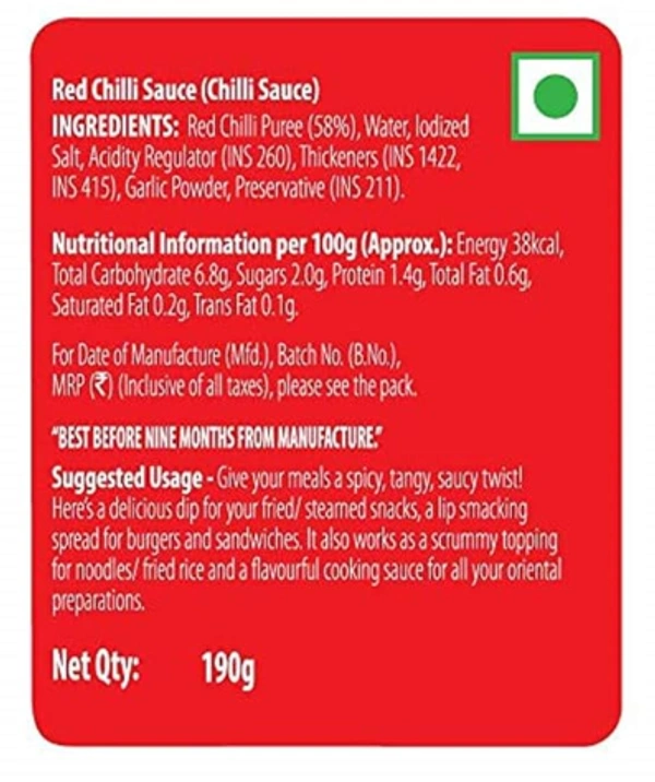Delmonte Red Chilli Sauce-190gm
