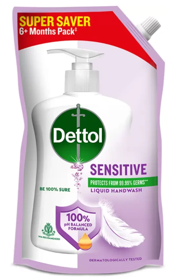 Dettol Sensitive Liquid Handwash, 100% PH Balanced Formula-675ml (Refill)