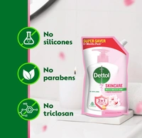 Dettol Skincare Liquid Handwash, 2 In 1 Protect & Care-675ml (Refill)