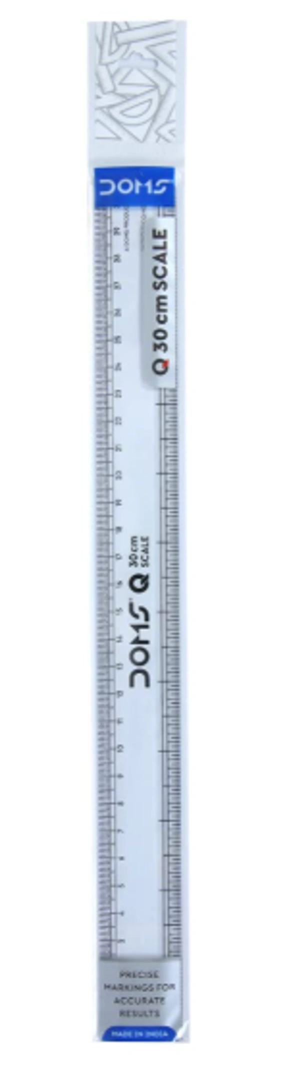 Doms Q 30 cm Transparent Scale, Precise Marking-1pc