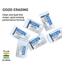 Doms Dust Free Eraser, Clean & Clear Erasing - 6Nos