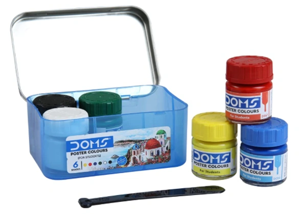 Doms Poster Colours, Includes One Agitator Inside, 6 Shades