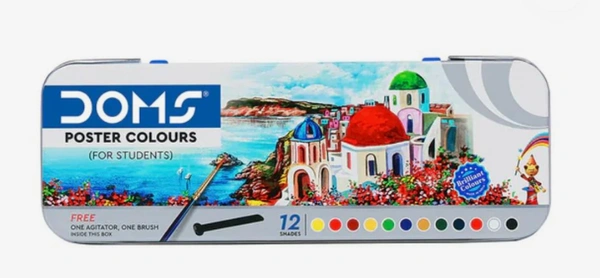 Doms Poster Colours,12 Shades-1Box
