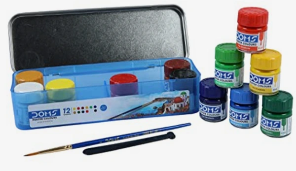 Doms Poster Colours,12 Shades-1Box
