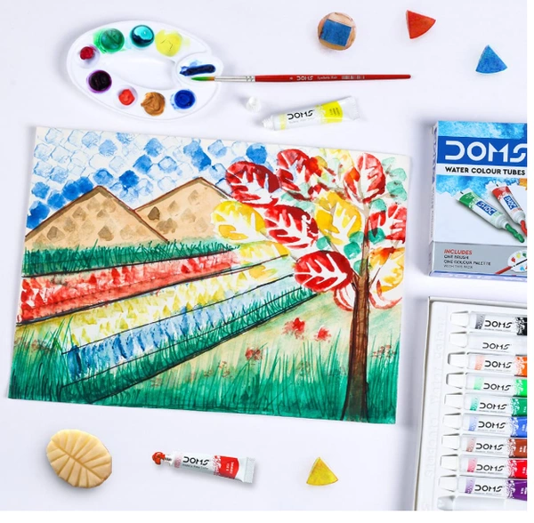 Doms Water Color Tubes, Superior Transparency - 12Shades