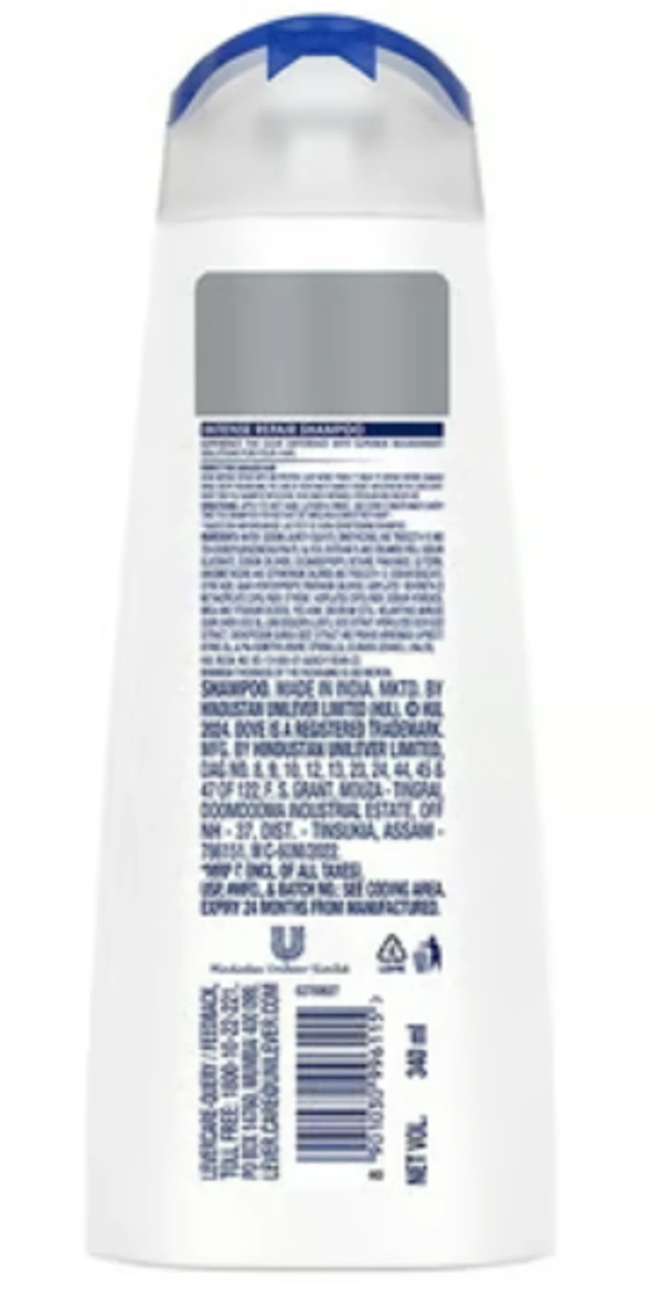 Dove Damage Therapy Bio-Protein Shampoo, Intense Repair - 340ml