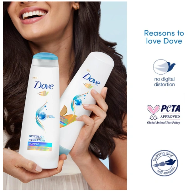 Dove Glycolic+ Hydration Shampoo-180ml
