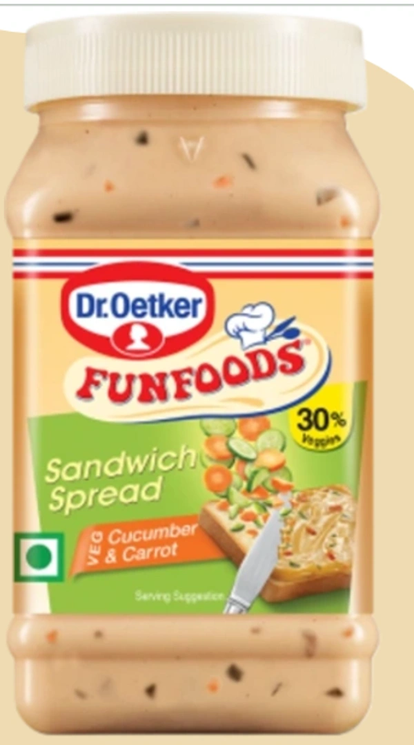 Dr Oetker Funfoods Sandwich Spread-Veg Cucumber & Carrot, 250gm