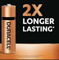  Duracell Alkaline 2x Longer-Lasting, AA batteries-10pcs