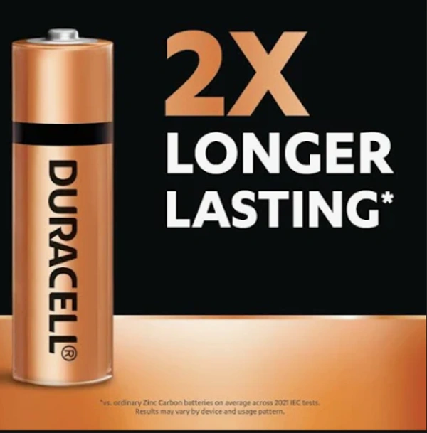  Duracell Alkaline 2x Longer-Lasting, AA batteries-10pcs