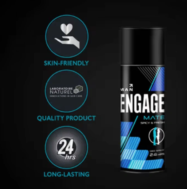 Engage Man Spicy & Fresh Deo Spray, Mate-150ml