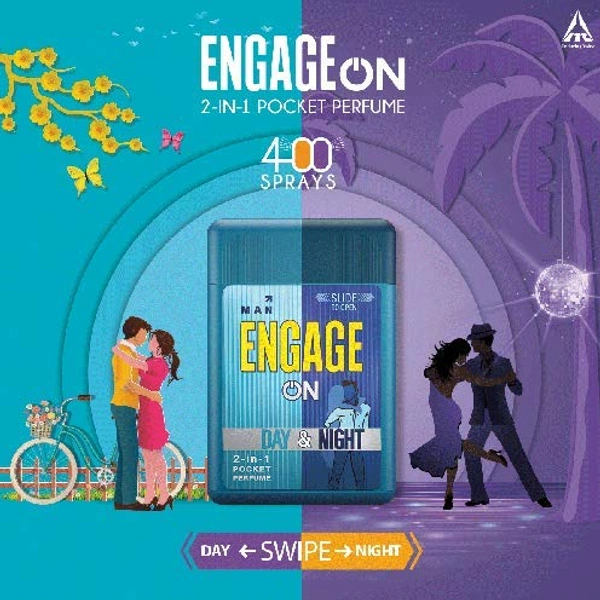 Engage On Man Day & Night, 2 In 1 Pocket Perfume-28ml