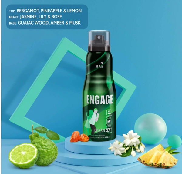 Engage Man Deo Spary,Ocean Zest-150ml
